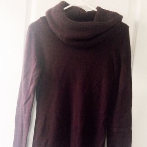 burgundy sweater dress